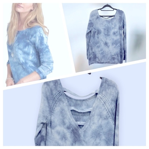 American Eagle Outfitters Tie Dye Sweater sz Small open back lightweight sweater - Picture 1 of 13